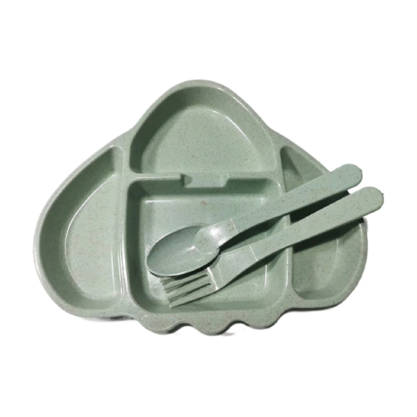 火箭儿童塑料餐具套装 单色清装 塑料