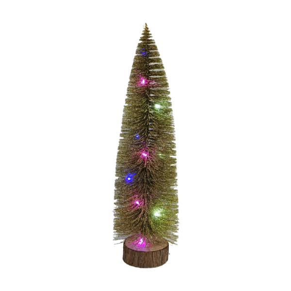 40CM PE圣诞树带灯  单色清装 塑料