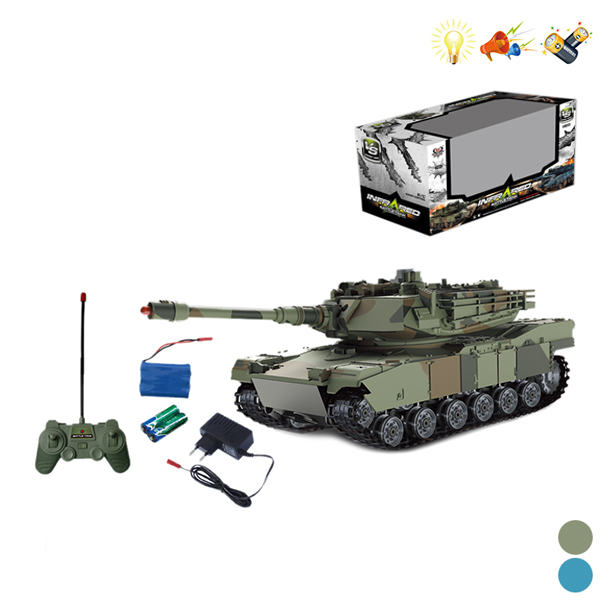 对战坦克带充电器 遥控 灯光 声音 不分语种IC 主体包电，遥控器不包电 黑轮 塑料