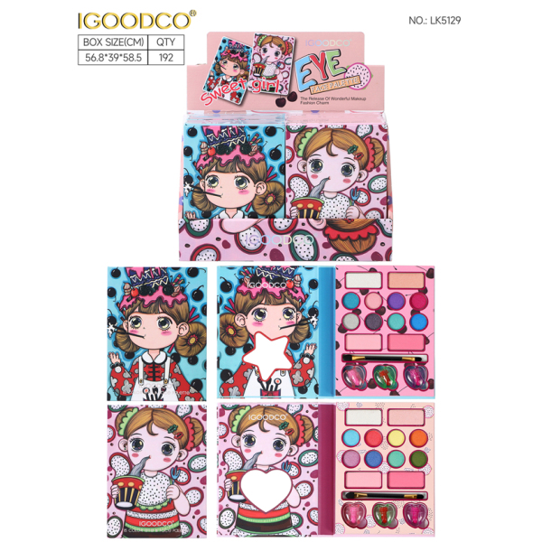 12PCS 2款式 眼影套装 盒装 展示盒 塑料