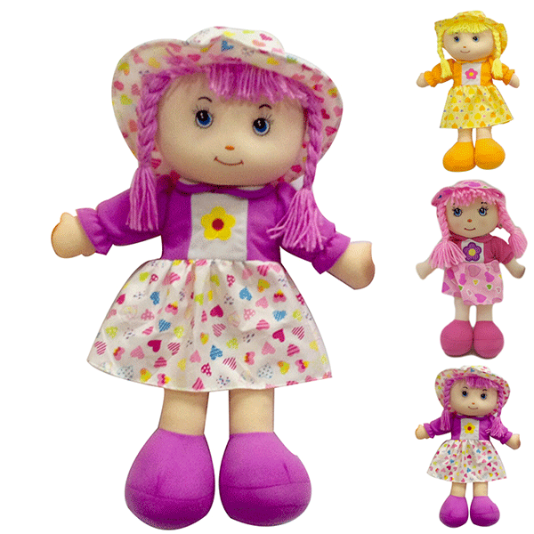 填棉娃娃布娃娃毛绒玩偶跨境出口儿童毛绒玩具 16寸 布绒