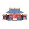 木制立体拼图-少林寺 建筑物 木质