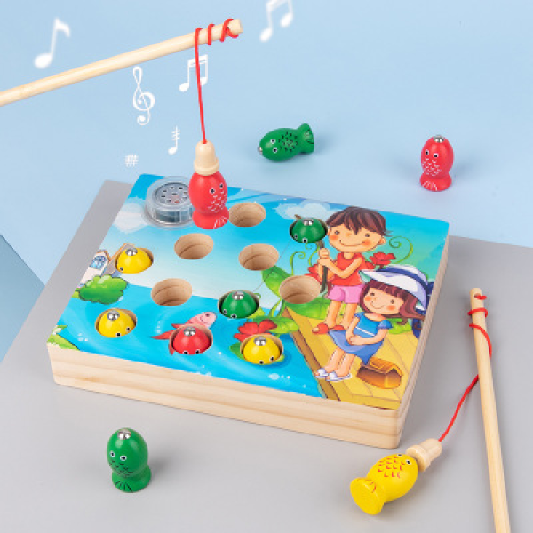 音乐钓鱼0012A0木质玩具套装 单色清装 木质
