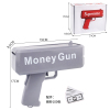 灰色Money Gun喷钱枪+100张纸币 纸弹 手枪 实色 塑料