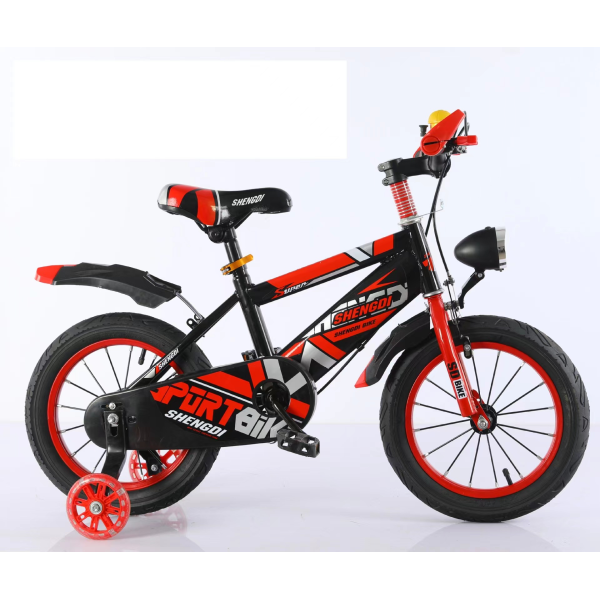 12寸儿童运动款带灯自行车 单色清装 金属