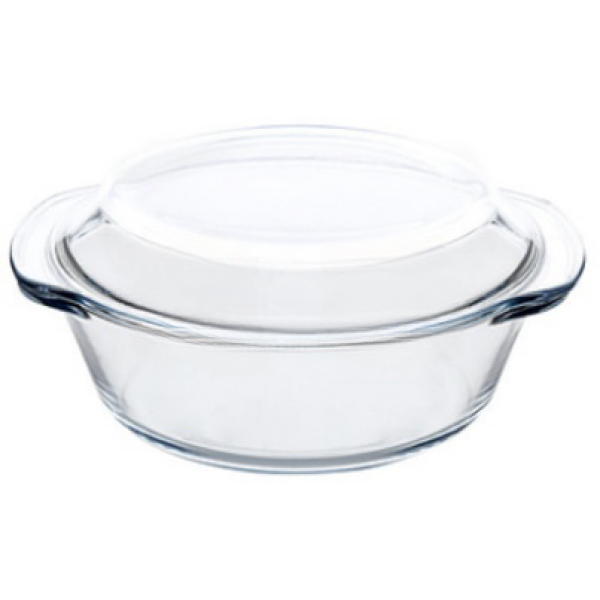 水晶玻璃透明带盖煲汤沙拉碗【1L】 单色清装 玻璃