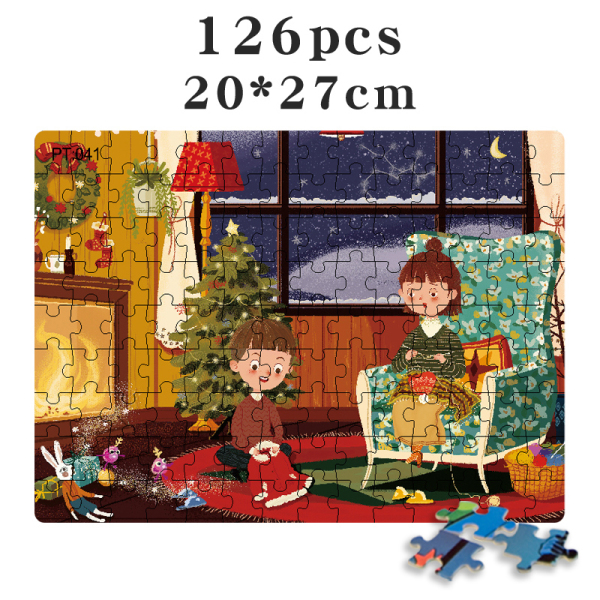 126(pcs)第五季圣诞系列拼图 纸质