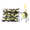 12(pcs)蜜蜂带钥匙扣 拉线 布绒