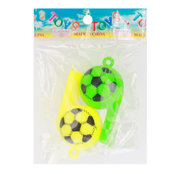 2只装印足球口哨 塑料
