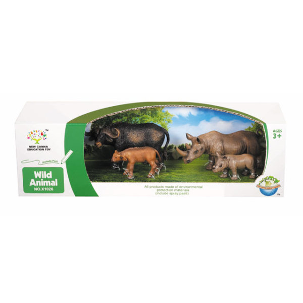 野生犀牛+野生水牛 塑料