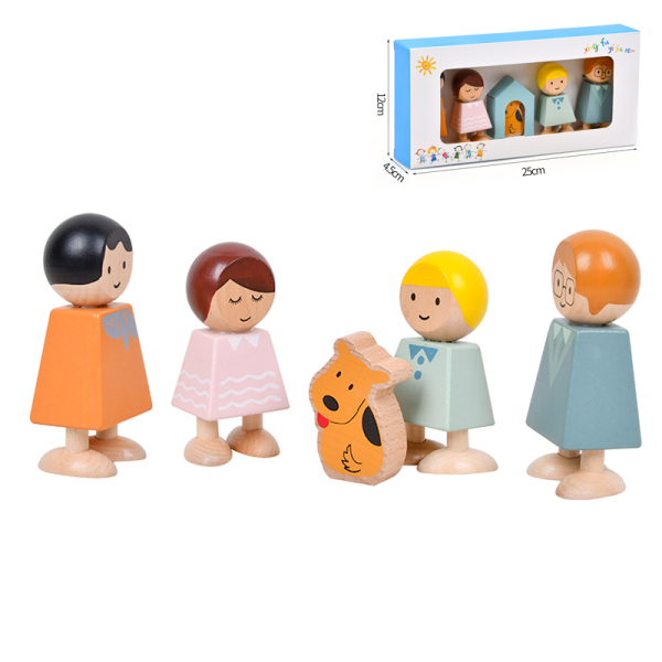 木制一家人玩具