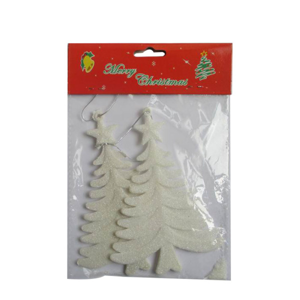 2PCS 圣诞树挂件 塑料