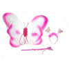 双层蝴蝶翅膀+天使棒+发夹 布绒