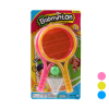 球拍带羽毛球,球蓝黄红3色 塑料