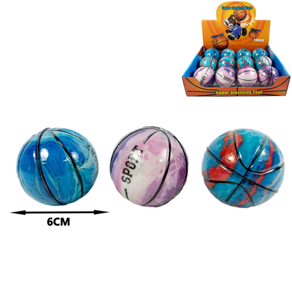 12PCS 6CM迷彩弹力球 3色 塑料
