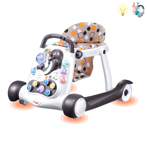 婴儿学步车 4轮 不分语种IC 灯光 音乐 塑料