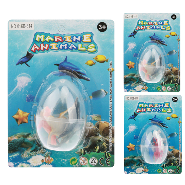 2款蛋装实心海洋动物套 塑料