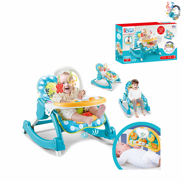 婴儿摇椅+振动+餐盘+床头灯音乐琴 摇椅 音乐 塑料