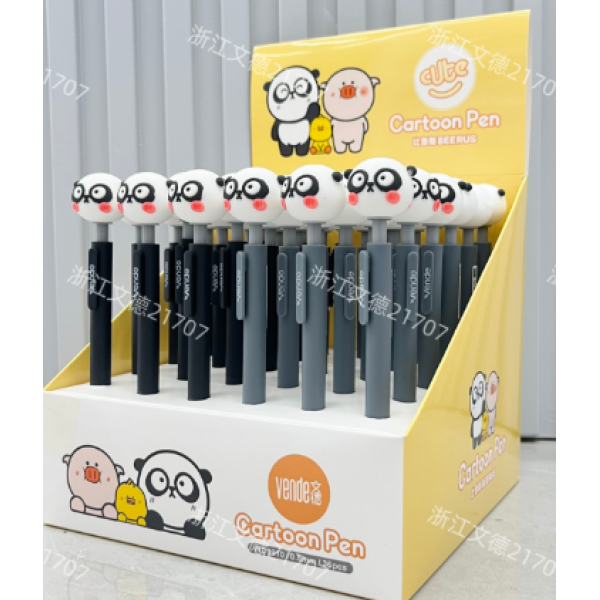 36PCS 熊猫组合中性笔 混色 塑料