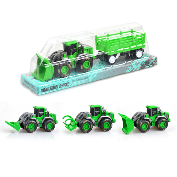 3款式农夫工程车 惯性 塑料