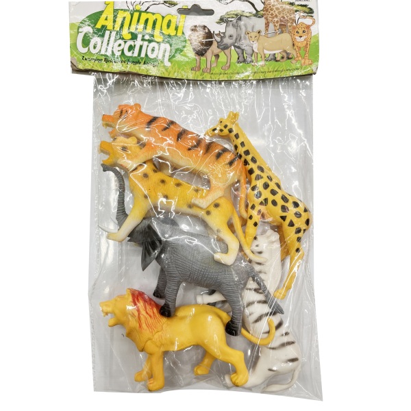 14-18cm6只野生动物玩具 混款 塑料