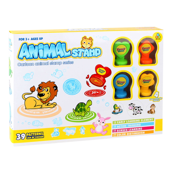 儿童动物图案印章套 塑料