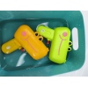 青蛙水枪2色迷你卡通按压小水枪恐龙滋水儿童打水仗浴室洗澡戏水玩具 单色清装 塑料