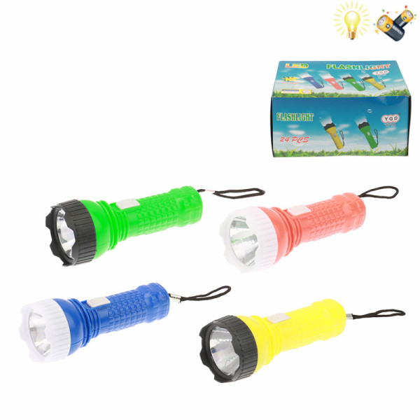 24PCS 手电筒 电动 灯光 包电 塑料
