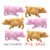 6(pcs)农场小猪 塑料