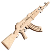 3D木质可发射皮筋AK47步枪 橡皮筋 冲锋枪 喷漆 木质