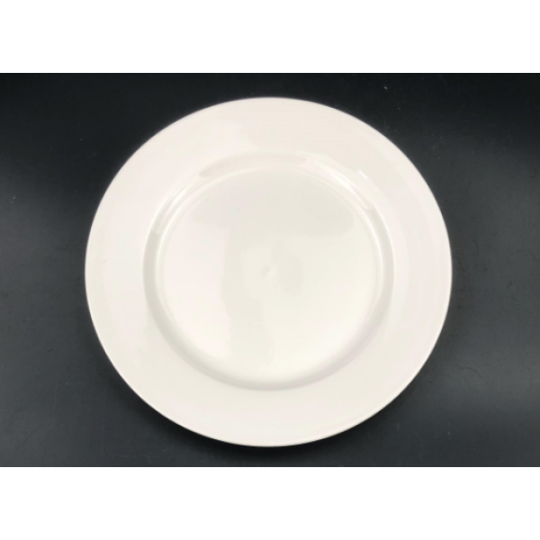 圆形陶瓷纯白盘 单色清装 陶瓷