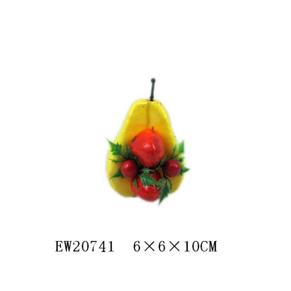多款9cm水果篮子冰箱贴+2个小水果 塑料