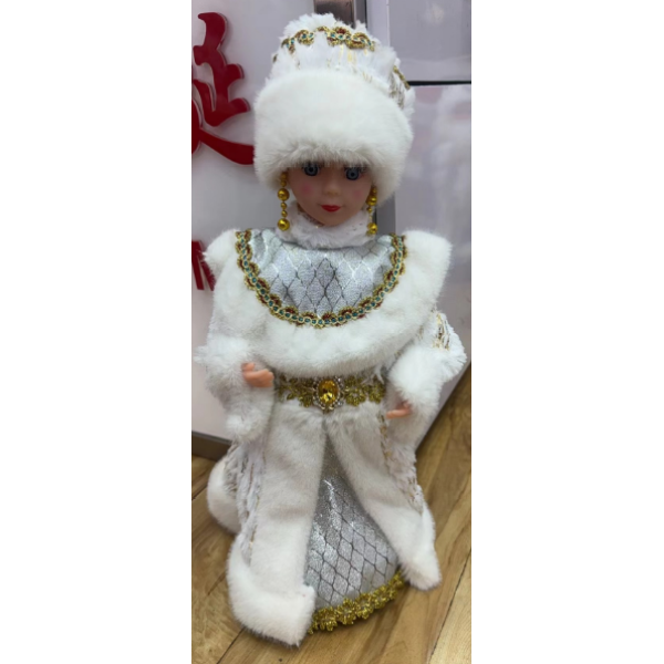 16寸俄罗斯圣诞雪姑娘电动摆件 单色清装 塑料