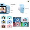 K2儿童照相机仿真卡通数码相机单反高清IPS屏 2.0寸单摄像头30万像素(包内置锂电)3色 包电 塑料