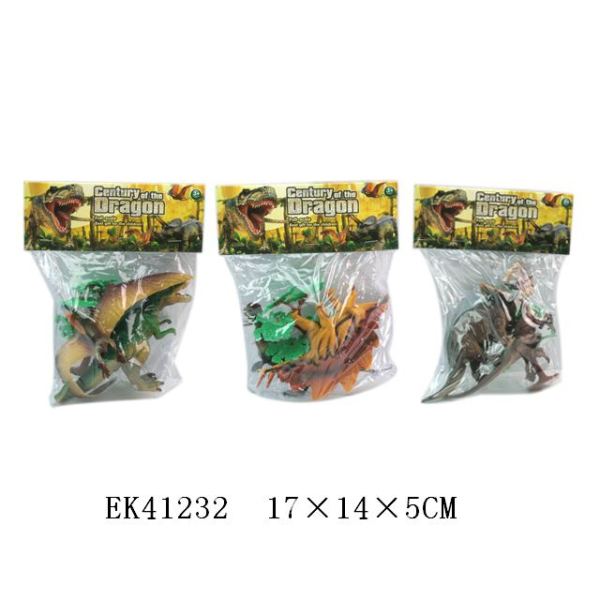 3款恐龙系列 塑料