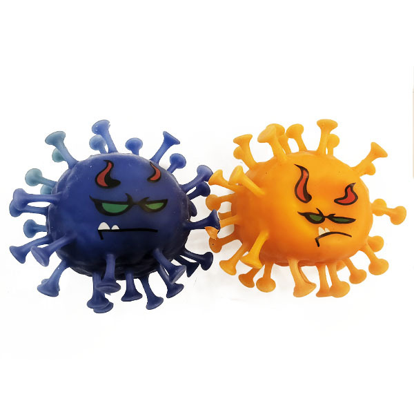 12PCS 病毒面粉减压玩具  混色 塑料
