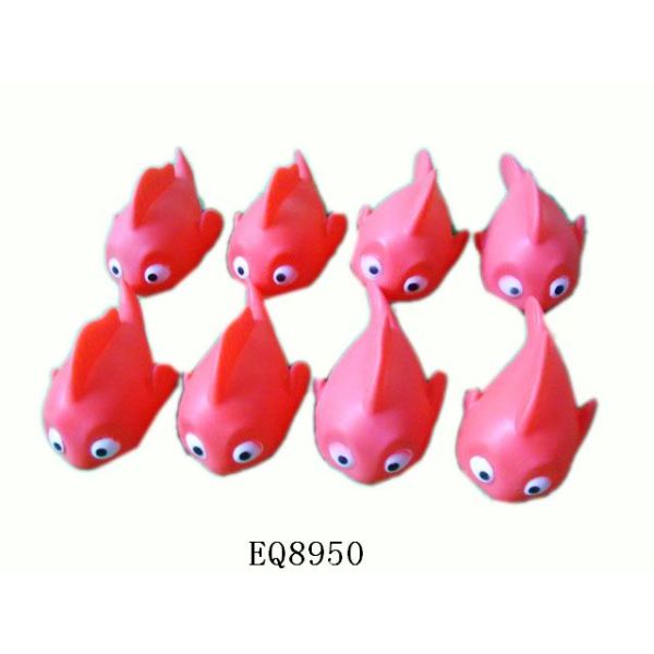 8只庄搪塑红鱼 搪胶
