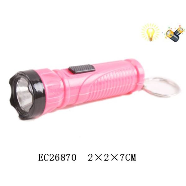 圆筒LED灯手电筒带匙扣包电 灯光 塑料