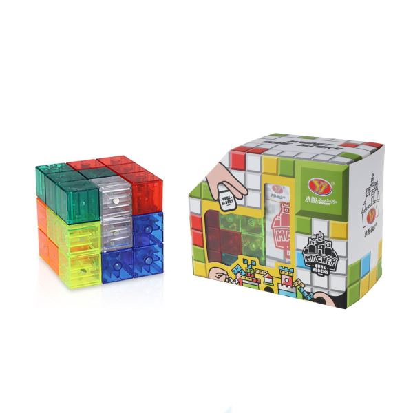 透明磁力积木带54张造型游戏卡片 磁性 塑料