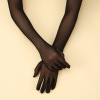 弹性蕾丝网眼半透明手套 女人 均码 分指手套 100%尼龙 纺织品