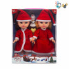 3款3D眼空身圣诞女孩肥童娃娃带雪人,圣诞老人,话筒 10寸 音乐 英文IC 包电 搪胶