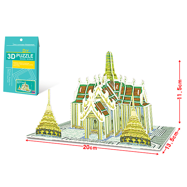 玉佛寺立体拼图 建筑物 纸质