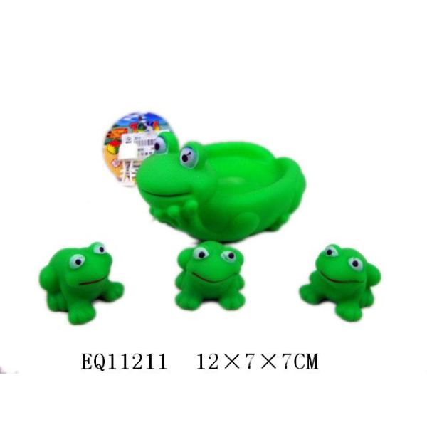 4只庄搪塑母子青蛙 塑料