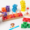 木质益智五套柱拼单词学习认知玩具 木质