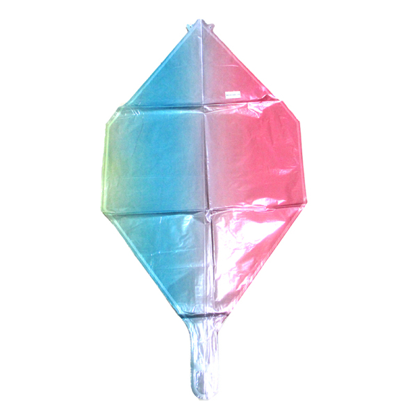 50只庄4D三彩六方体铝膜气球 铝膜