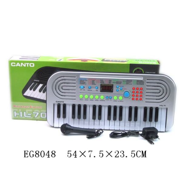 37键三位数码多功能电子琴带麦克风,插电 仿真 不分语种IC 塑料