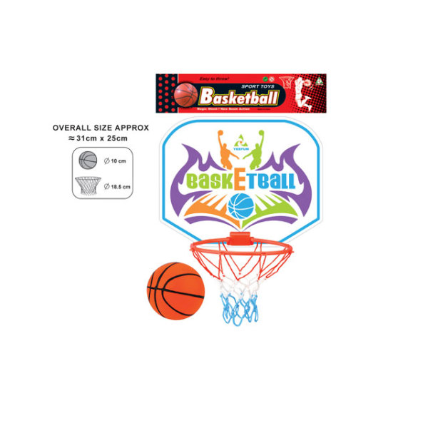 篮球板带充气球 塑料