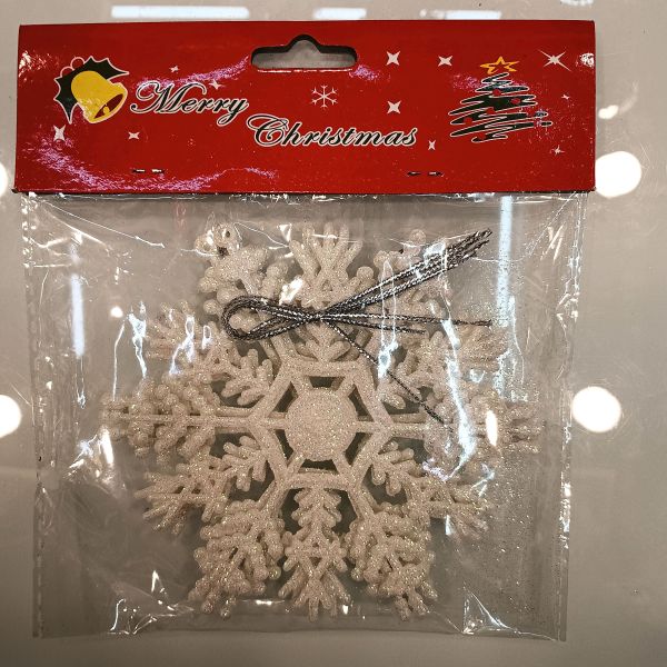 4PCS 雪花片圣诞雪花塑料雪花片 塑料