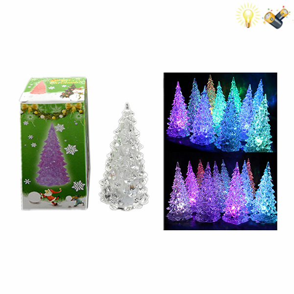 圣诞树带灯光包电 塑料
