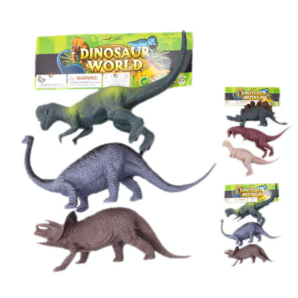 3只装6款恐龙 塑料